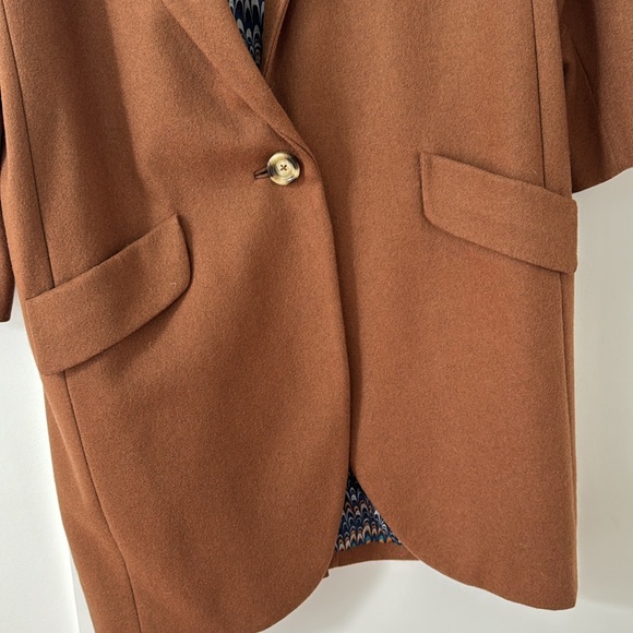 Anthropologie Wool Blend Brown Coat Size M - Picture 5 of 9
